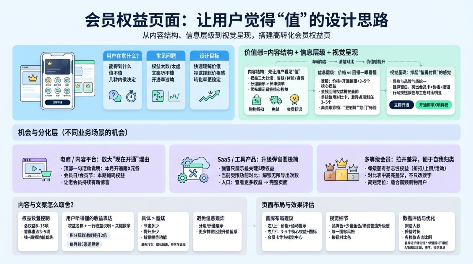一、会员权益内容怎么组织才有价值感？